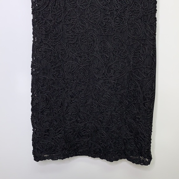 ZARA Black Lace Contrast Easy Pull On Dress - Picture 8 of 14